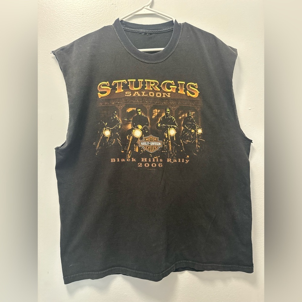 Harley Davidson Sturgis Saloon Black Tank Top